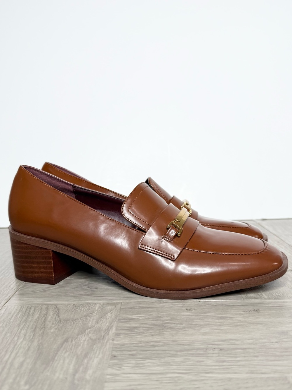 Franco Sarto Dalia Brown Heeled Loafer 9 1/2 M